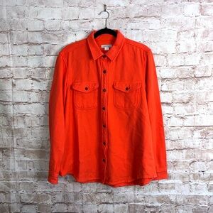 The Outerknown Blanket Shirt Shacket in Orange Size Medium/Large